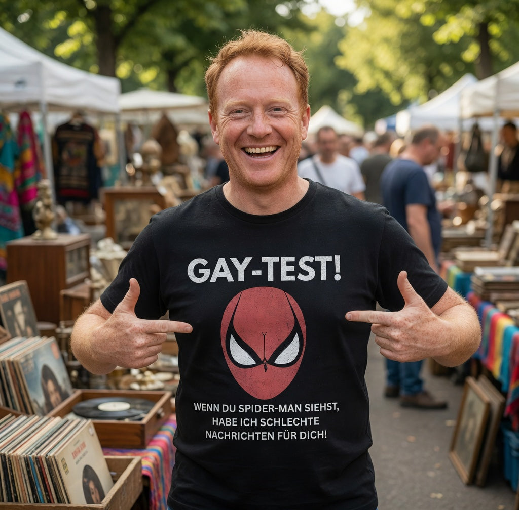 Gay Test wenn du Spider-Man siehst schlechte Nachrichten - Herren T-Shirt
