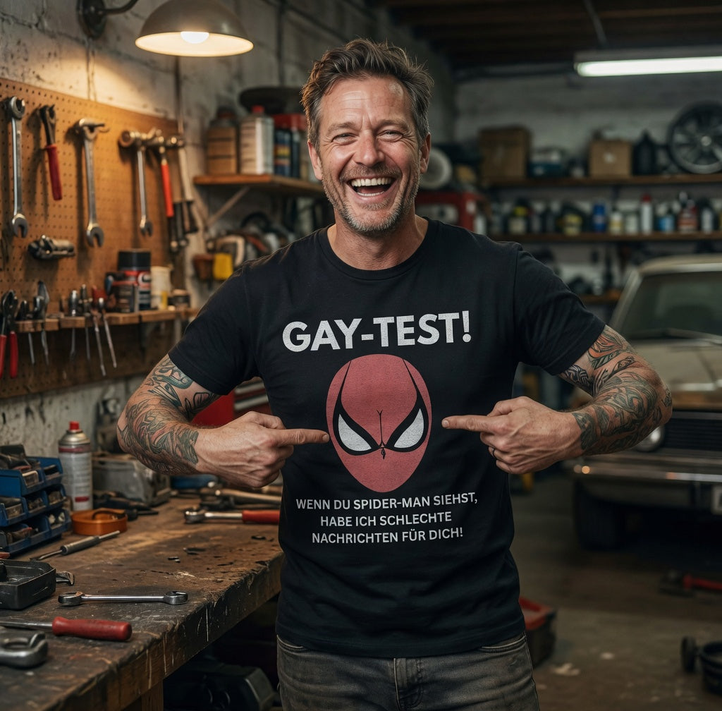 Gay Test wenn du Spider-Man siehst schlechte Nachrichten - Herren T-Shirt