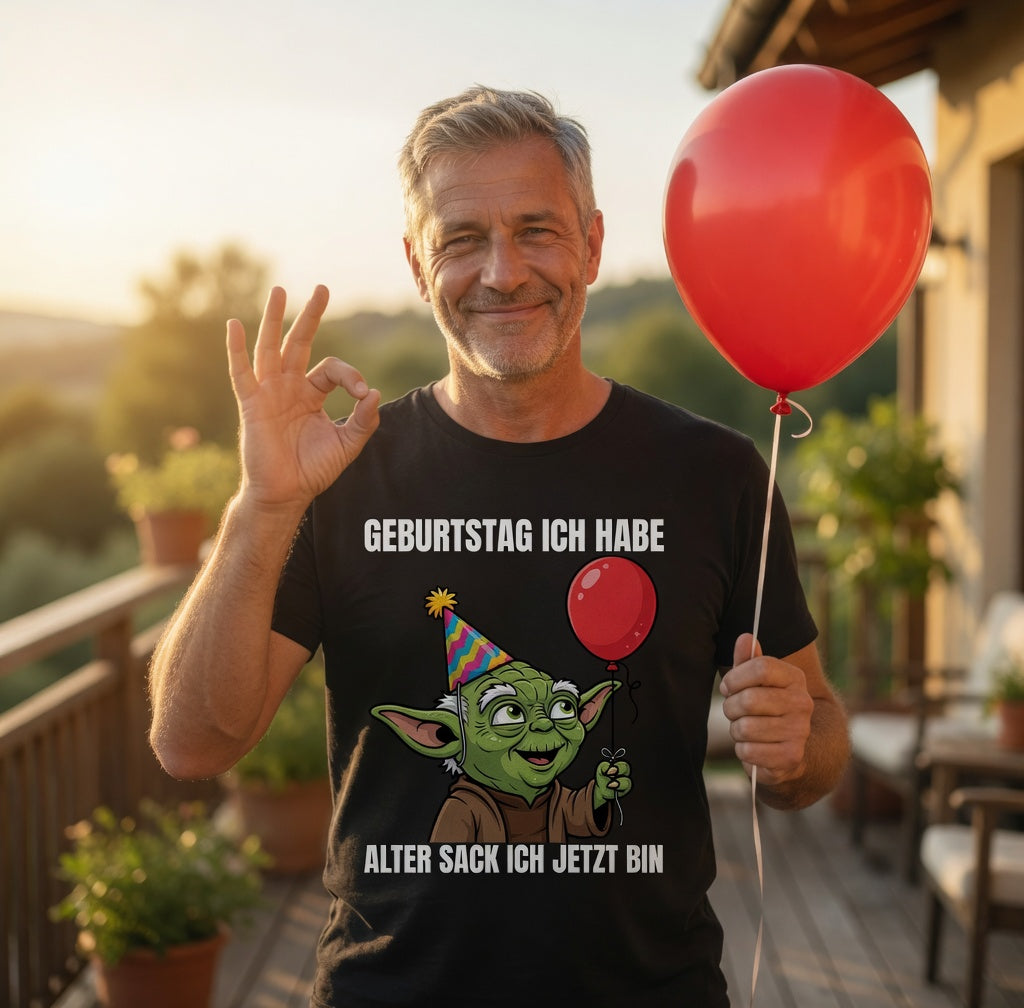 Geburtstag ich habe alter Sack ich jetzt bin Meister Yoda - Herren T-Shirt