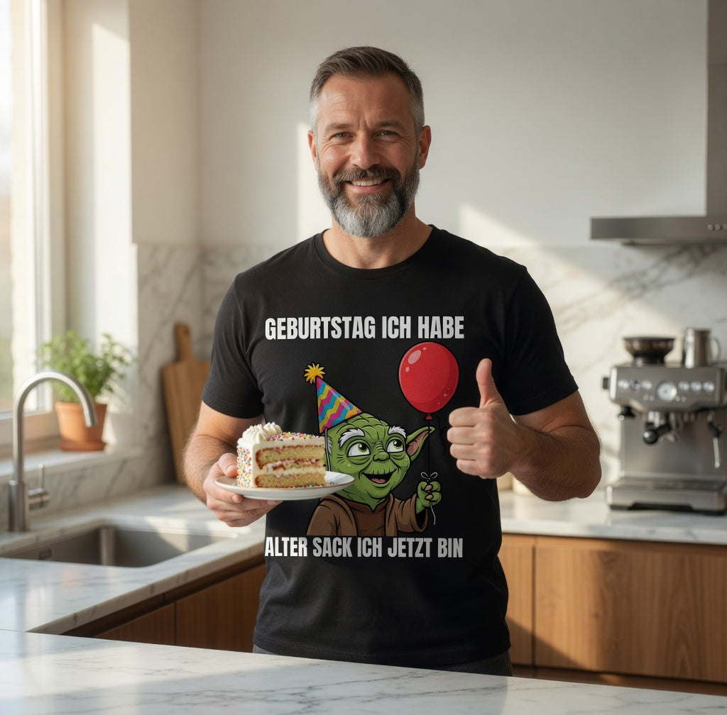 Geburtstag ich habe alter Sack ich jetzt bin Meister Yoda - Herren T-Shirt