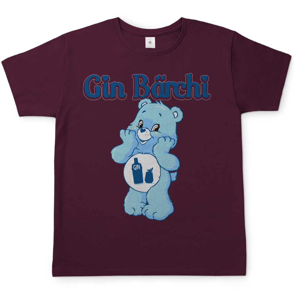 Gin Bärchi Glücksbärchi Herren Shirt in Burgundy Rot