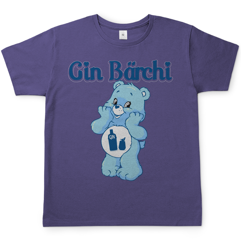 Gin Bärchi Glücksbärchi Herren Shirt in Millennial Lila