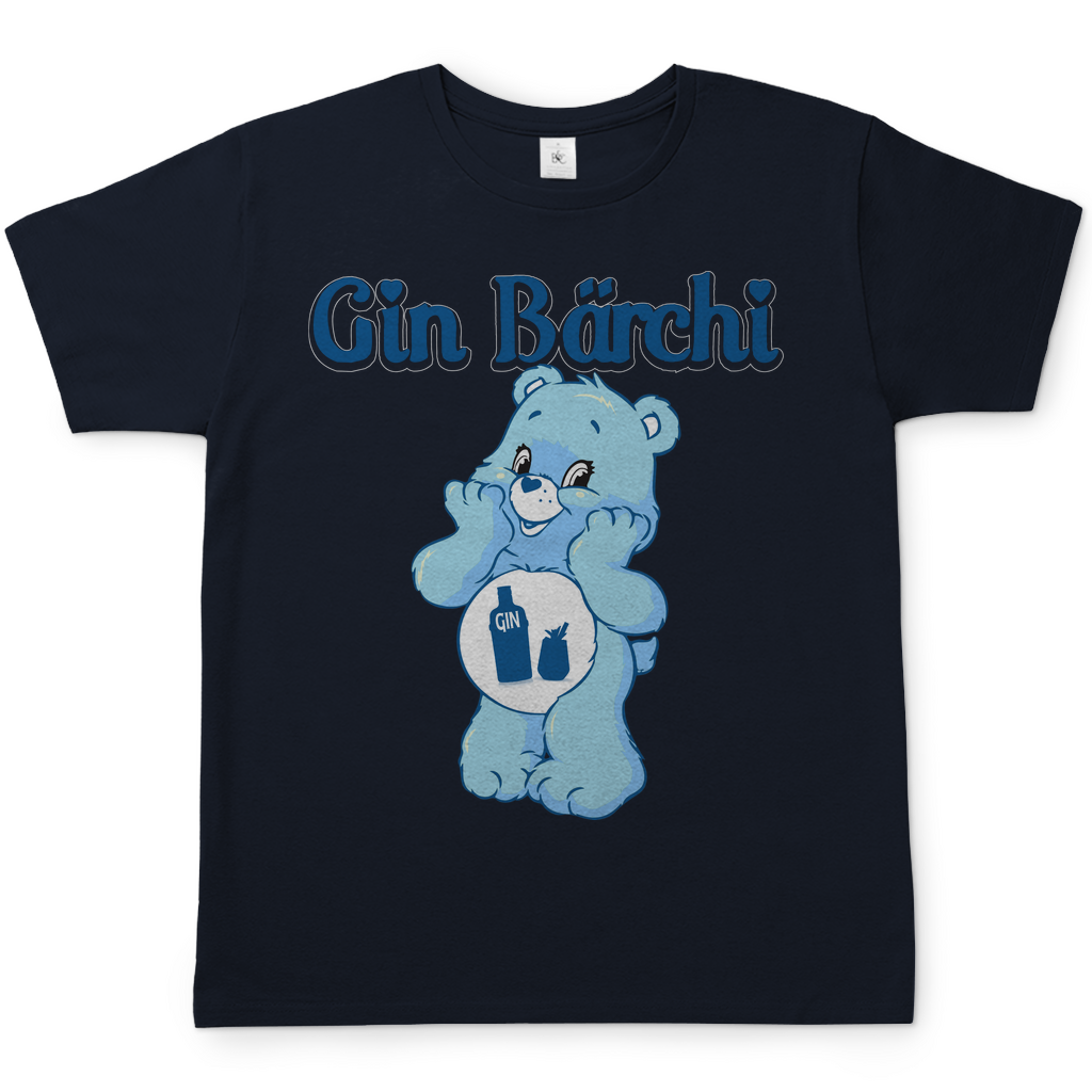 Gin Bärchi Glücksbärchi Herren Shirt in Navy Blau