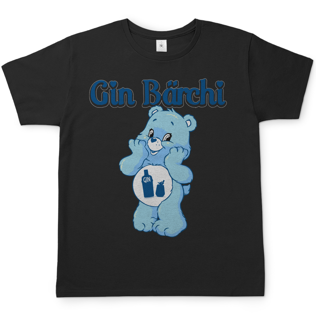 Gin Bärchi Glücksbärchi Herren Shirt in Schwarz