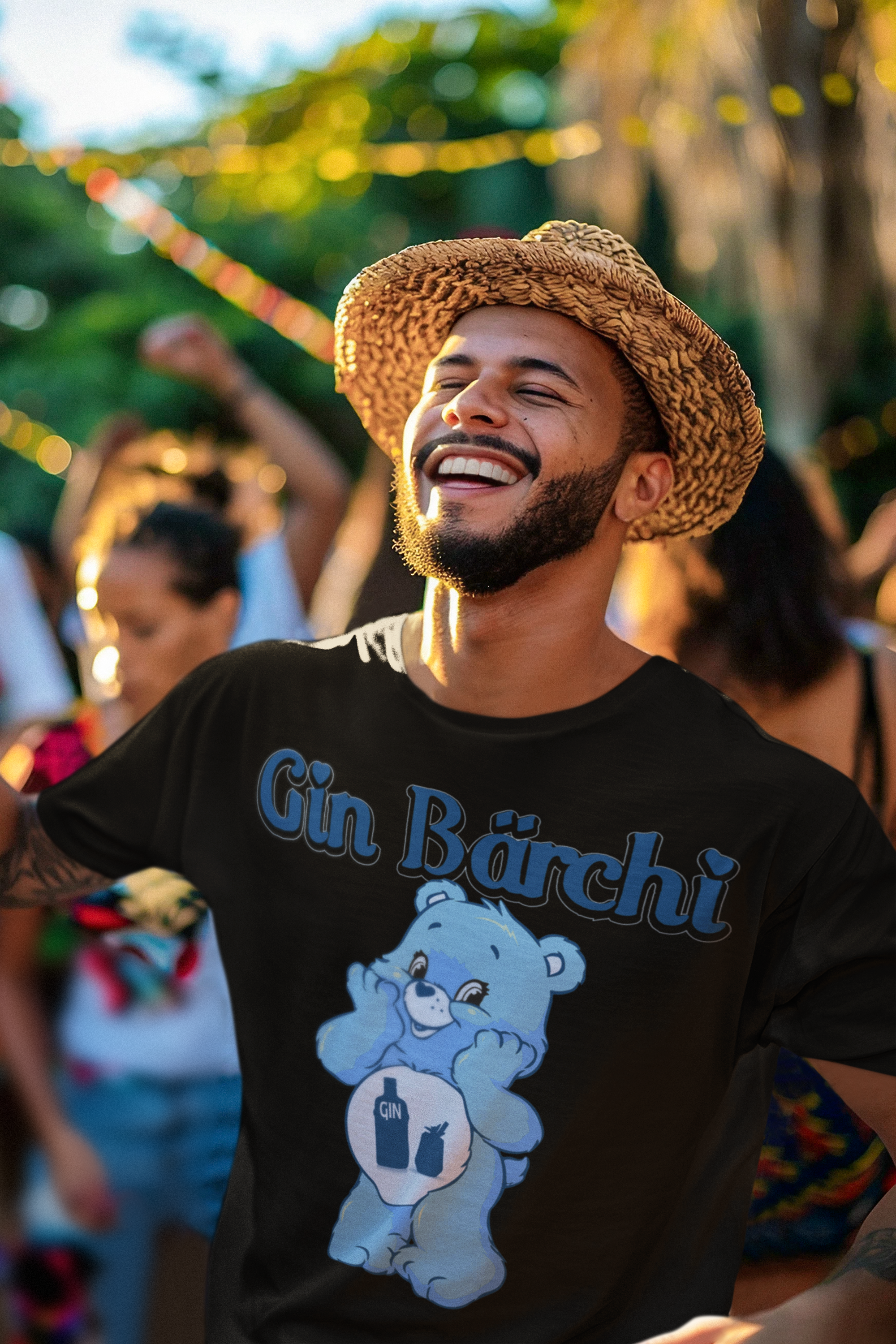 Gin Bärchi Glücksbärchi Herren Shirt mit Model