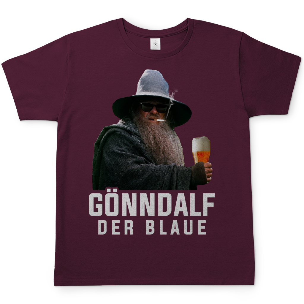 Gönndalf der Blaue Herren Shirt in Burgundy Rot