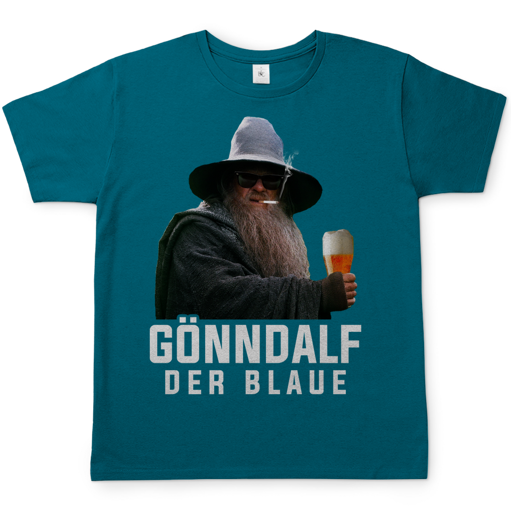 Gönndalf der Blaue Herren Shirt in Diva Blau