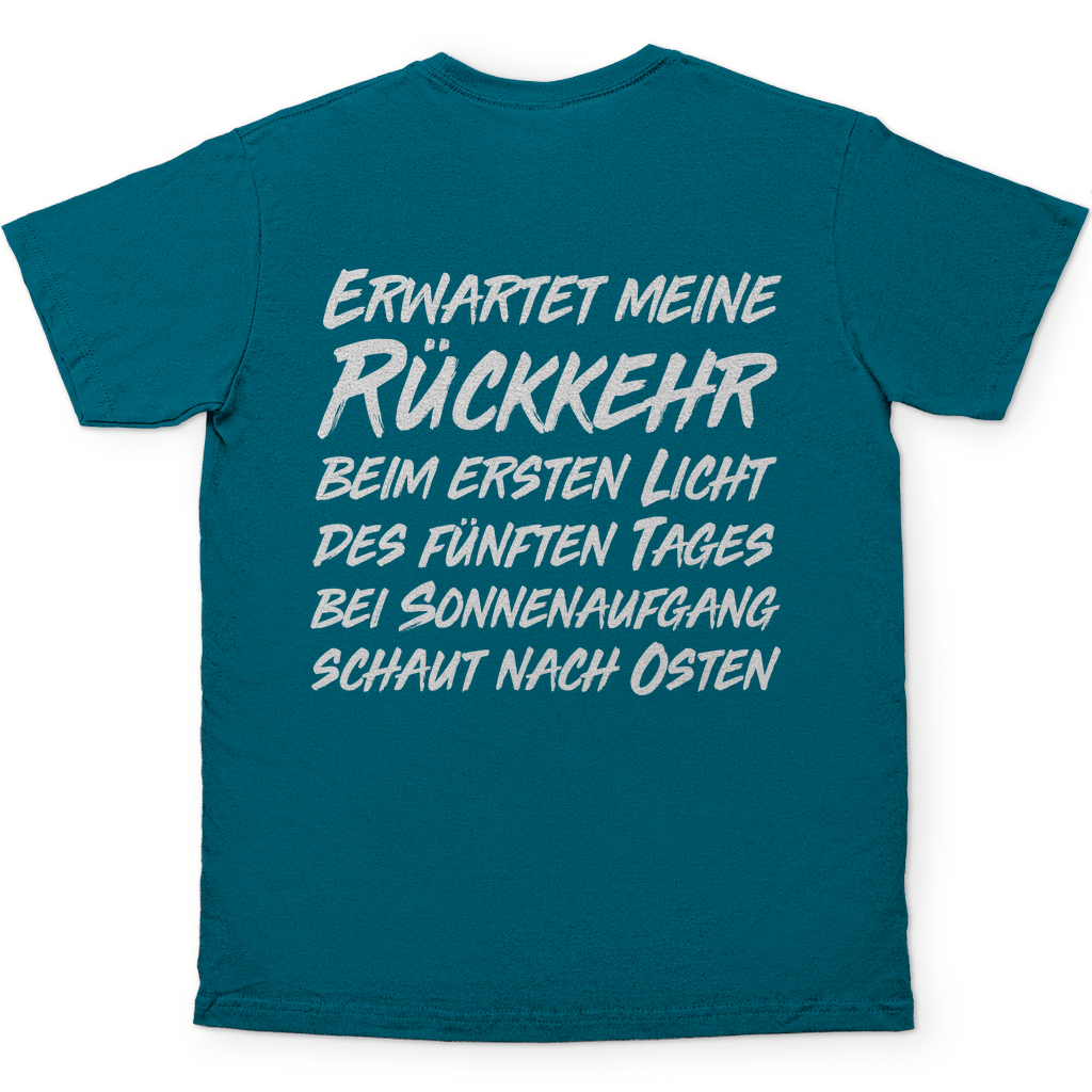 Gönndalf der Blaue Herren Shirt in Diva Blau hinten