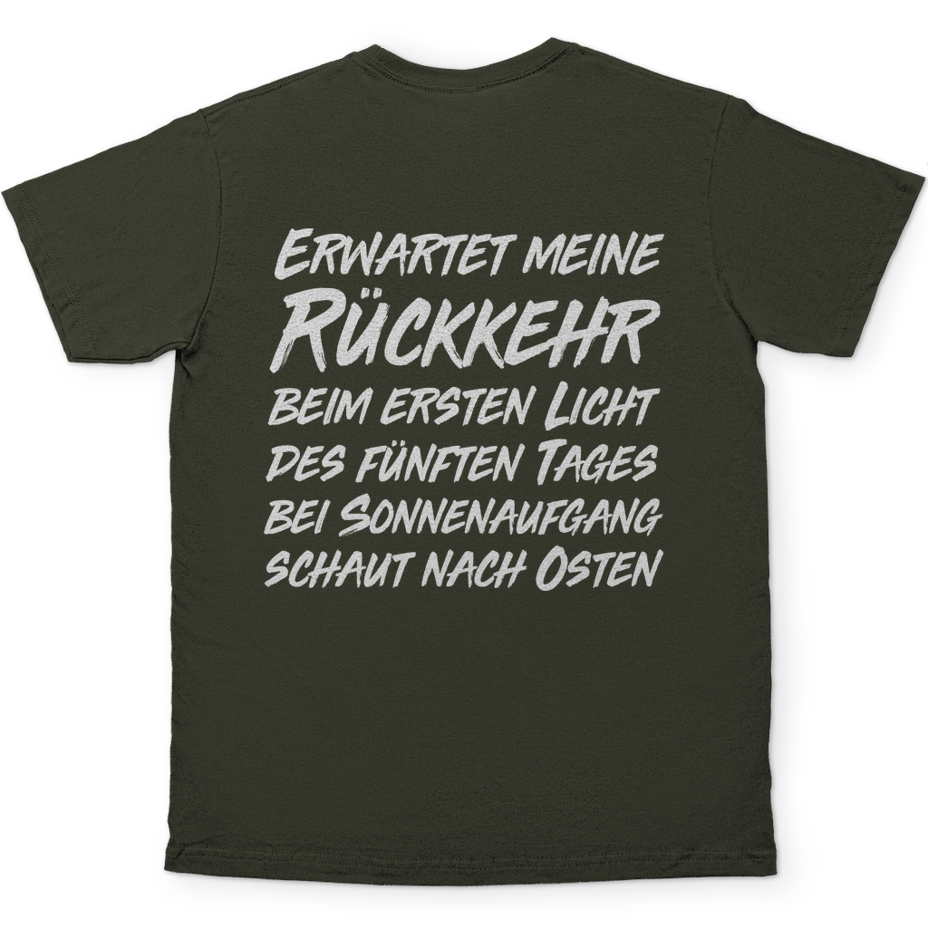 Gönndalf der Blaue Herren Shirt in Khaki hinten