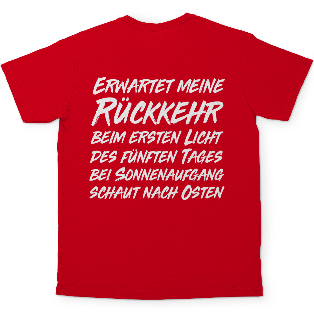 Gönndalf der Blaue Herren Shirt in Rot hinten