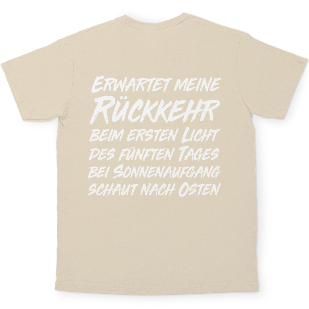 Gönndalf der Blaue Herren Shirt in Sand hinten