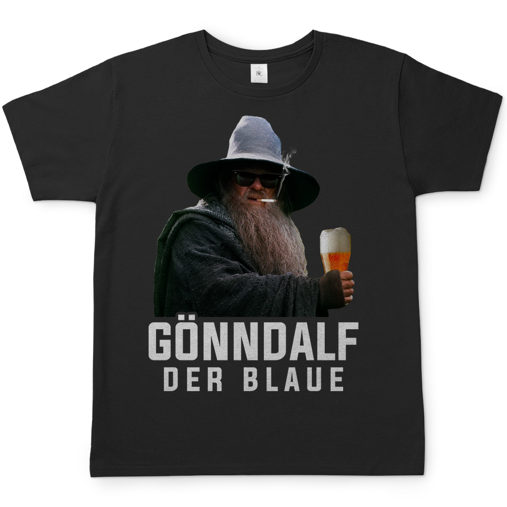Gönndalf der Blaue Herren Shirt in Schwarz