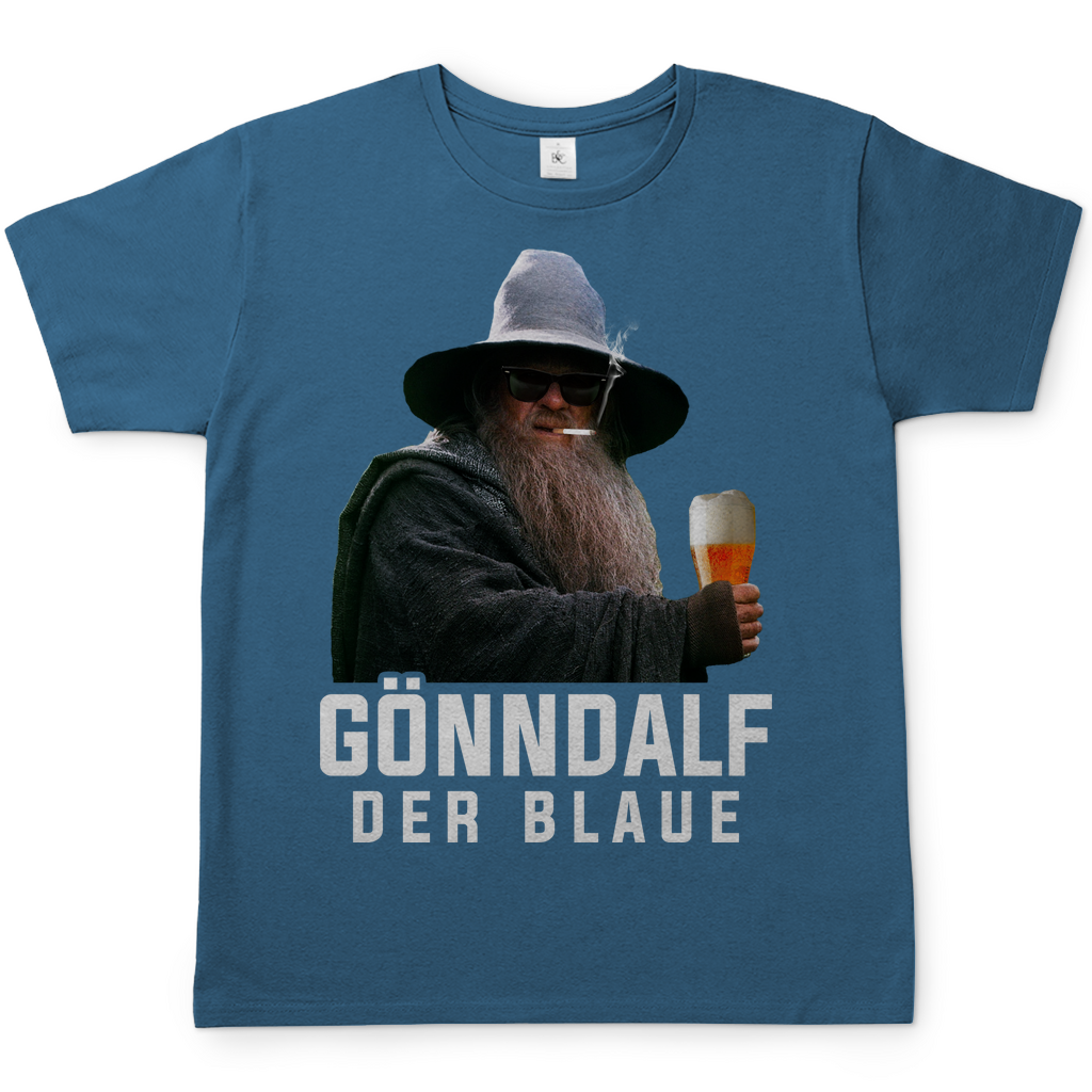 Gönndalf der Blaue Herren Shirt in Stein Blau