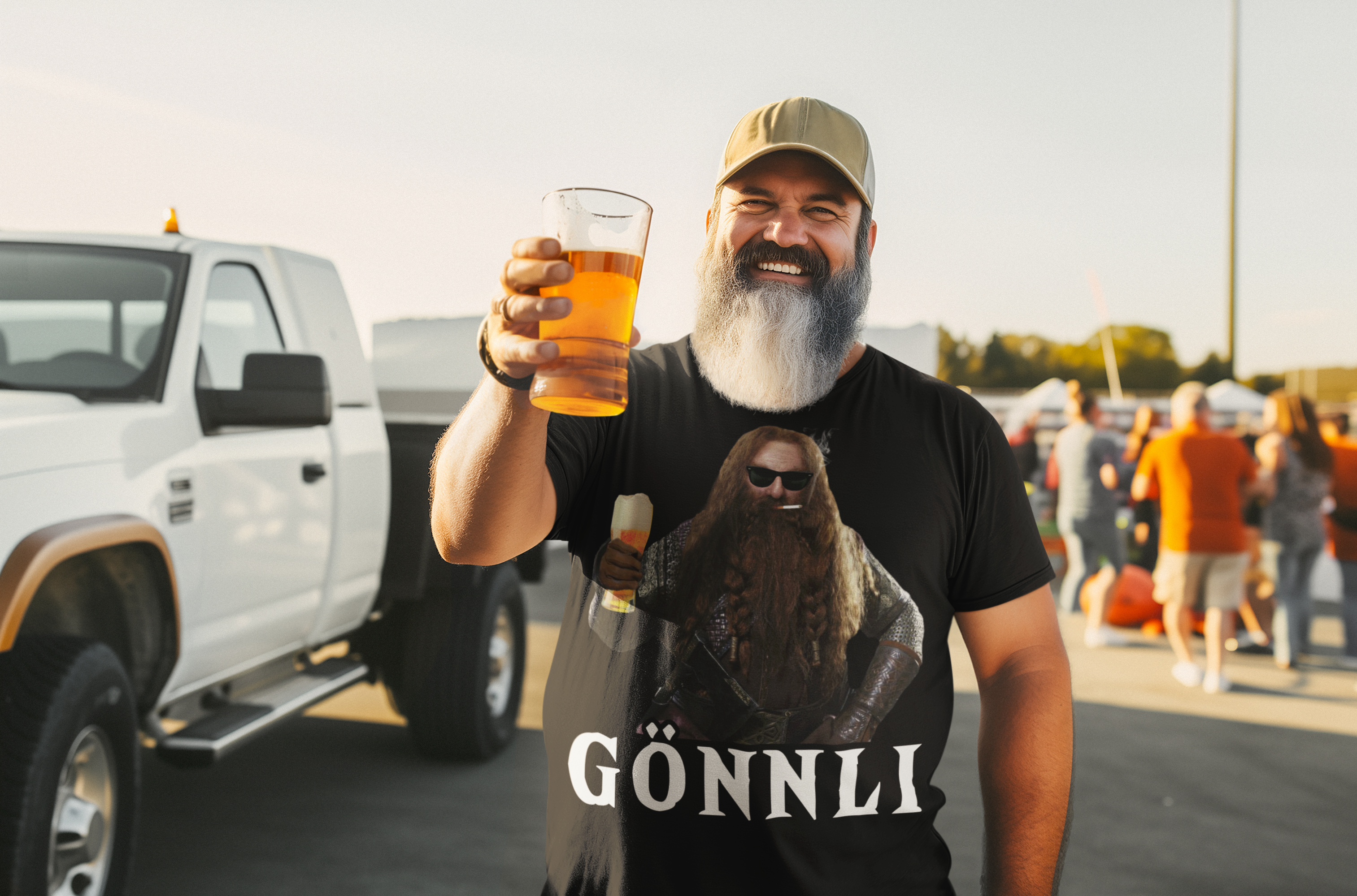 Gönnli Gimli der Herr der Ringe - Beidseitiger Druck - Herren Shirt
