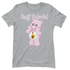 Graues Suff Bärchi Glücksbärchi Damenshirt mit Glas
