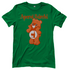 Grünes Aperol Bärchi Glücksbärchi Damenshirt mit Flasche und Glas