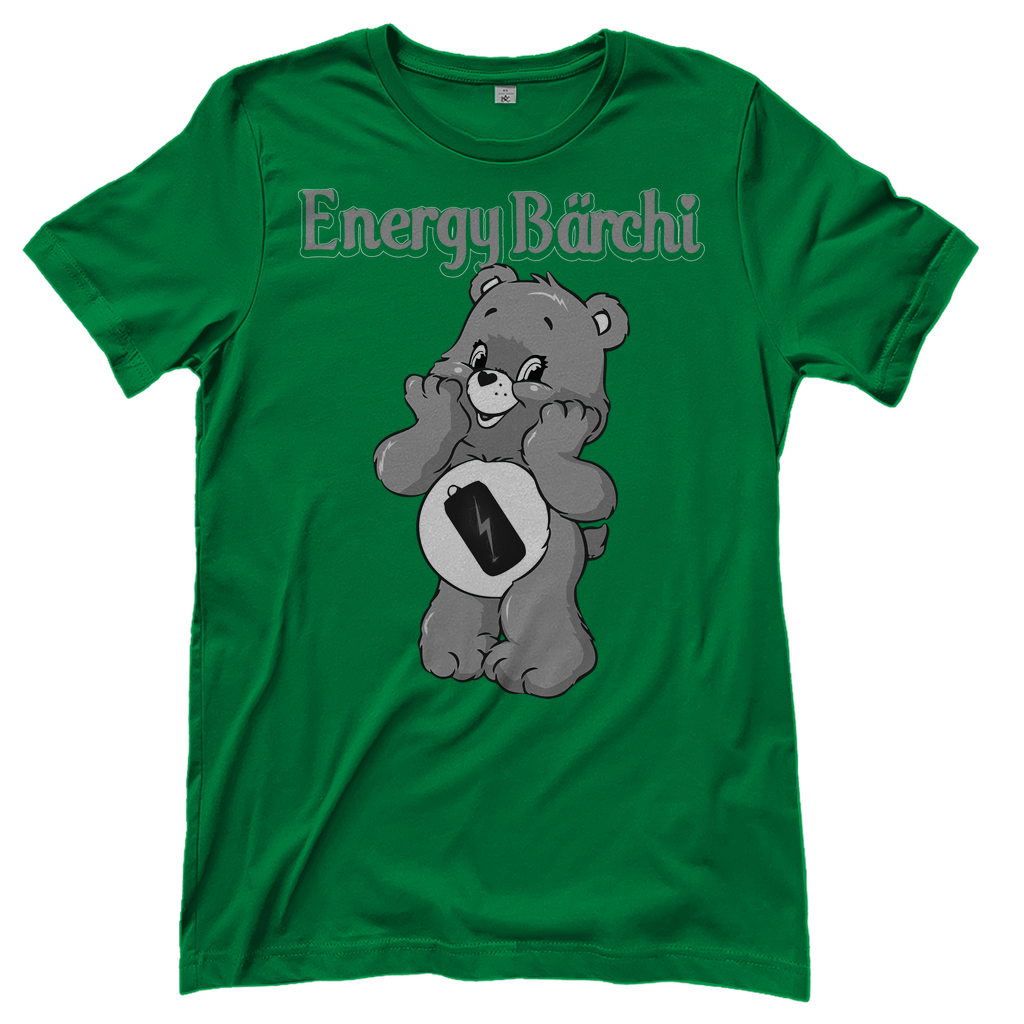 Grünes Damenshirt mit Energy Bärchi Glücksbärchi Design