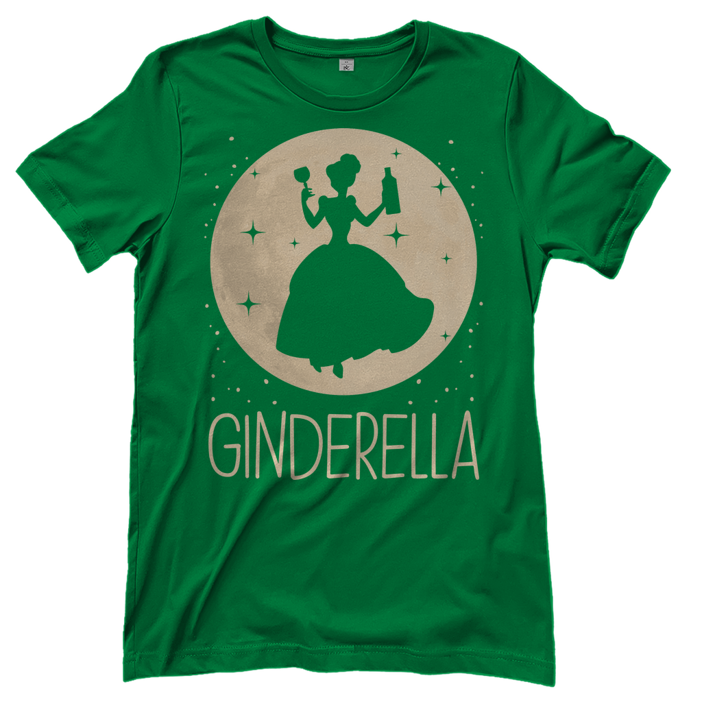 Grünes Damenshirt mit Ginderella Prinzessin Design