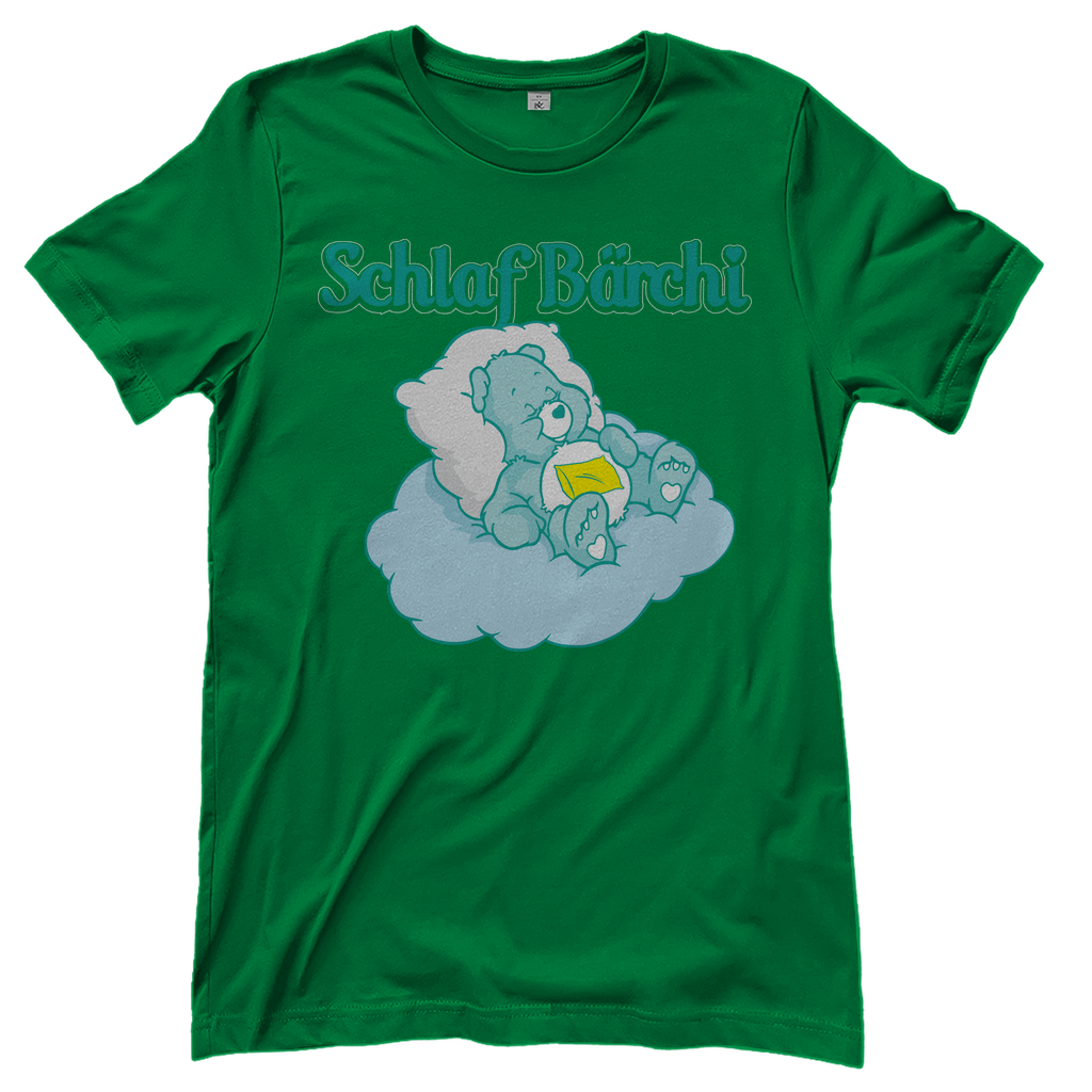 Grünes Damenshirt mit Schlaf Bärchi Design