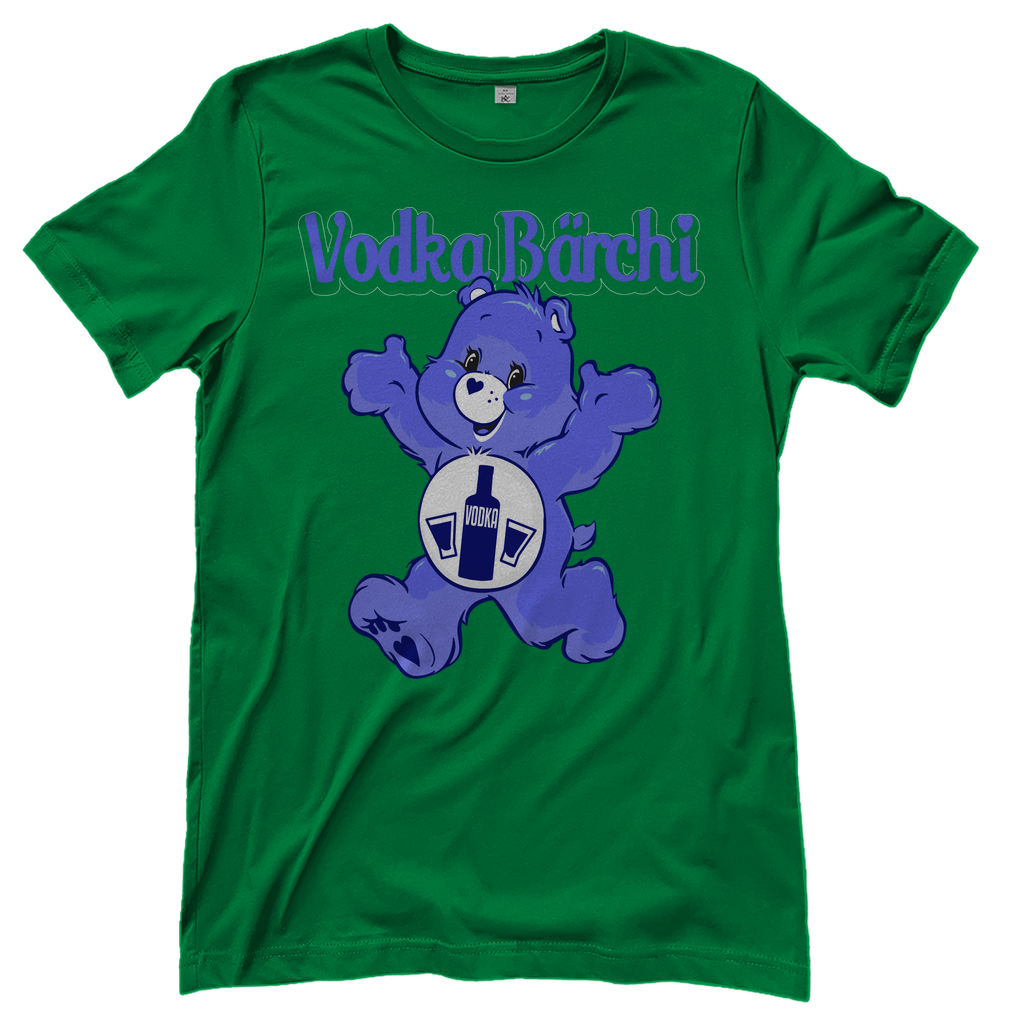 Grünes Damenshirt mit Vodka Bärchi Design