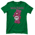 Grünes Wein Bärchi Glücksbärchi Damenshirt mit Weingläßern