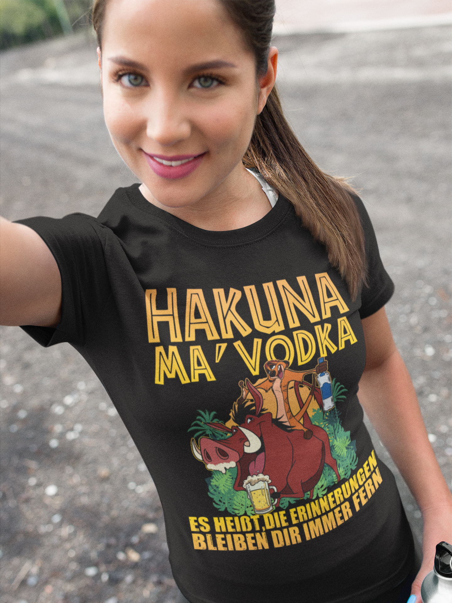 Hakuna ma Vodka Erinnerungen bleiben fern - Damen Premium Bio T-Shirt