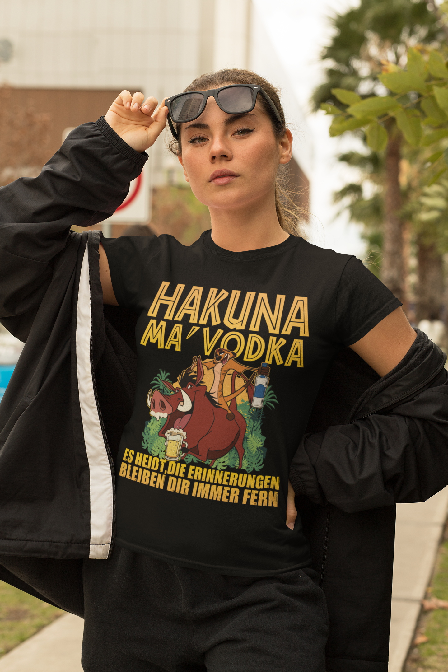 Hakuna ma Vodka Erinnerungen bleiben fern - Damen Premium Bio T-Shirt