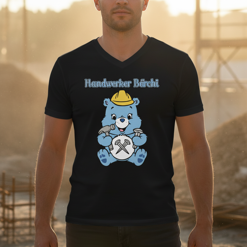 Handwerker Bärchi - Glücksbärchi - Herren V-Neck T-Shirt
