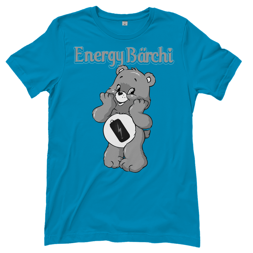 Hellblaues Damenshirt mit Energy Bärchi Glücksbärchi Design