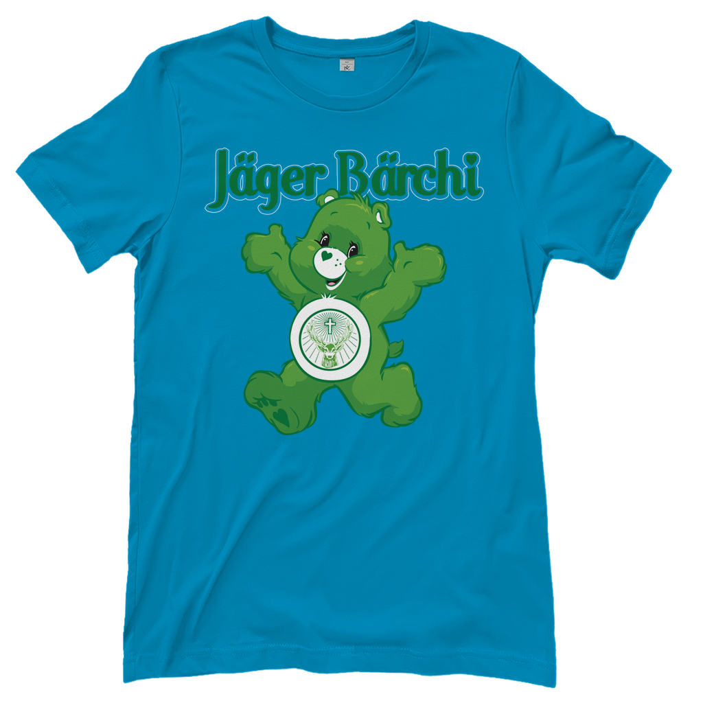 Hellblaues Damenshirt mit Jägermeister Bärchi Design