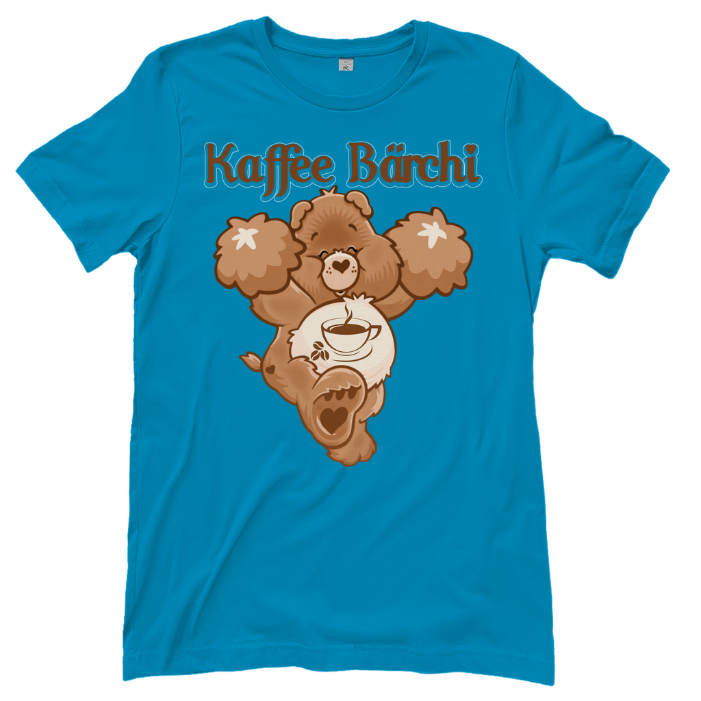 Hellblaues Damenshirt mit Kaffee Bärchi Design