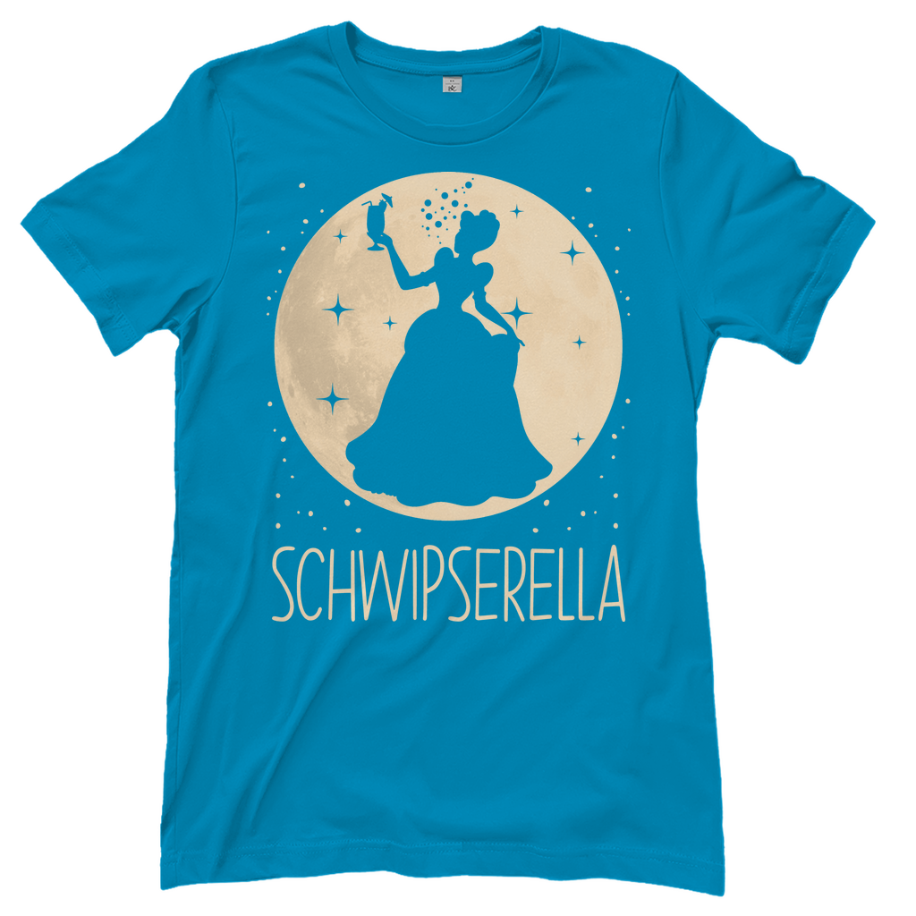 Hellblaues Damenshirt mit Schwipserella Prinzessin Design