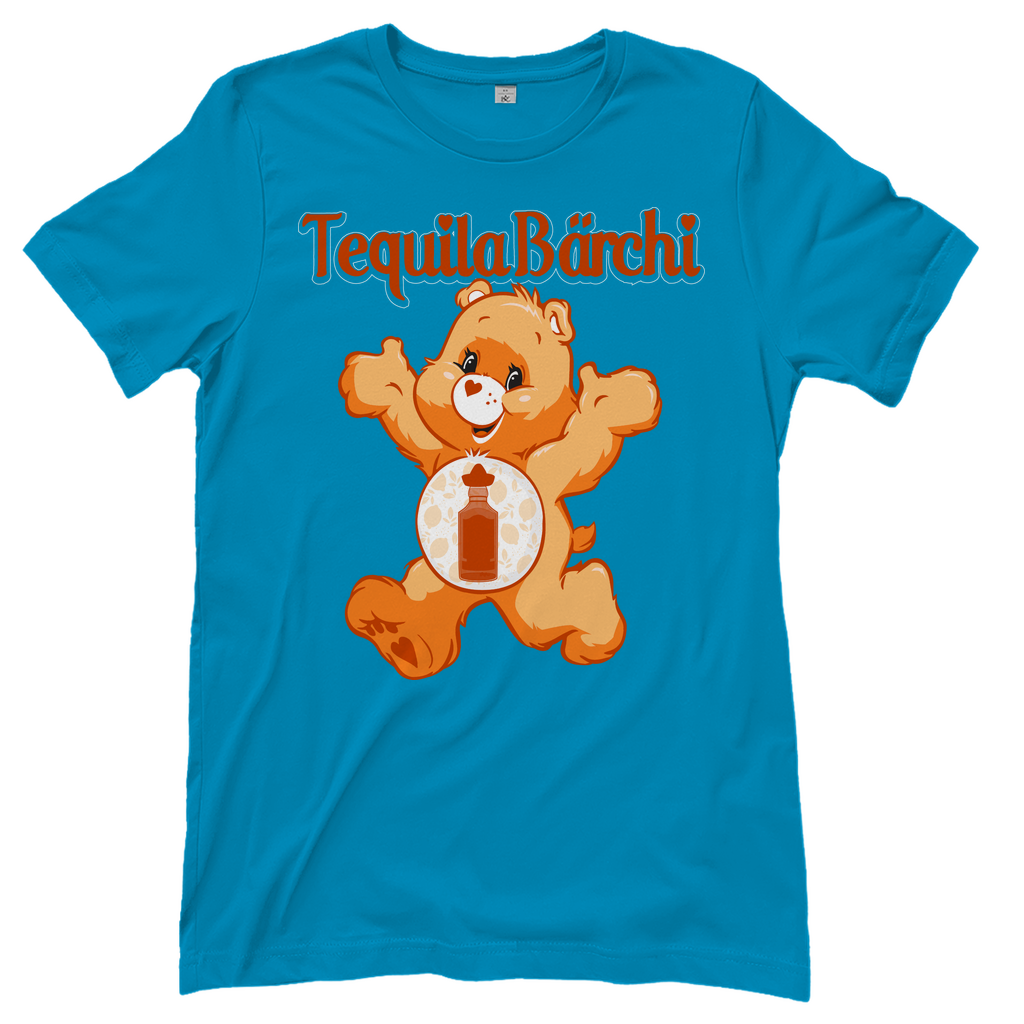 Hellblaues Damenshirt mit Tequila Bärchi Glücksbärchi Design
