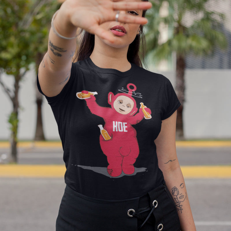 Teletubbie Po Damen T-Shirt – Hoe Suff Design für Party, Club & Festival