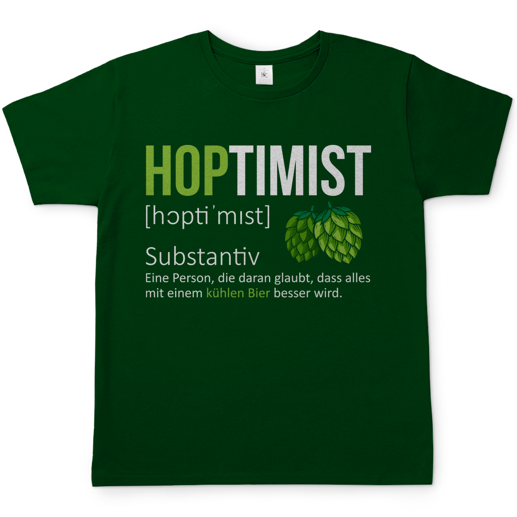 Hoptimist Herren Shirt in Bottle Grün