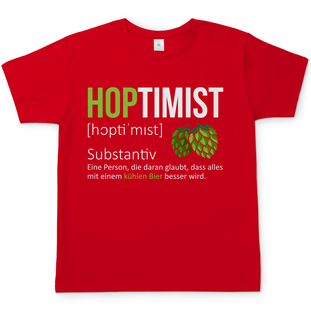 Hoptimist Herren Shirt in Rot