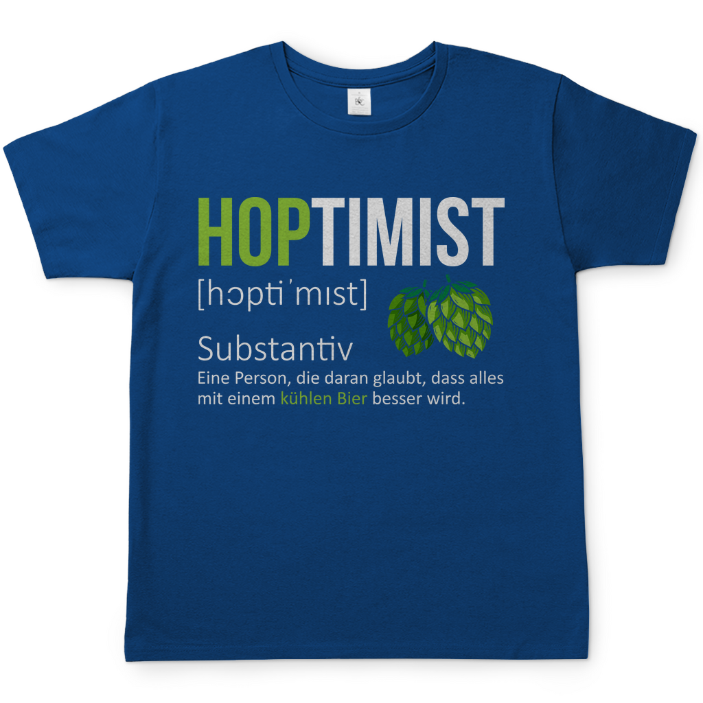 Hoptimist Herren Shirt in Royal Blau