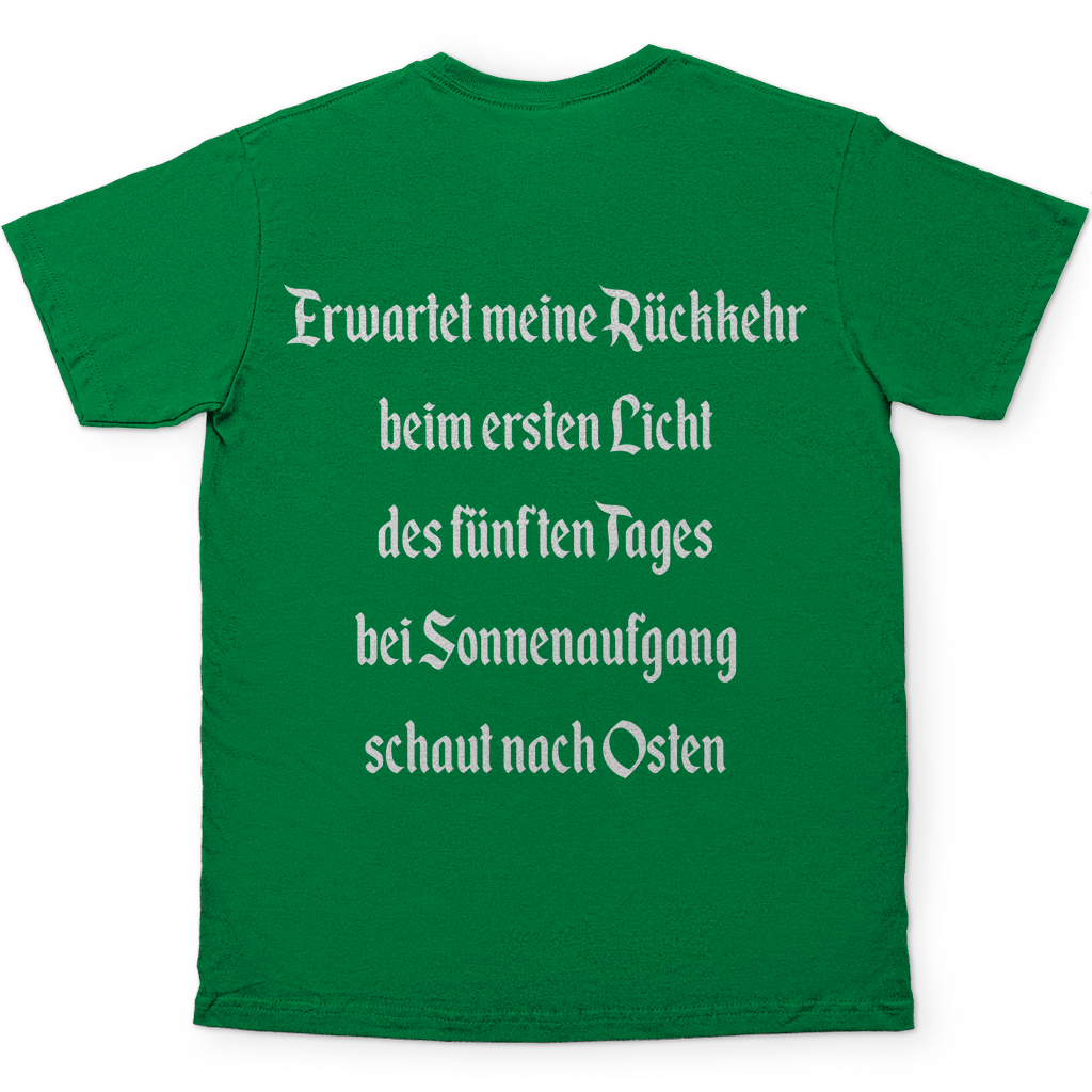Ich gehe jetzt Bier trinken Herren Shirt in Kelly Grün hinten