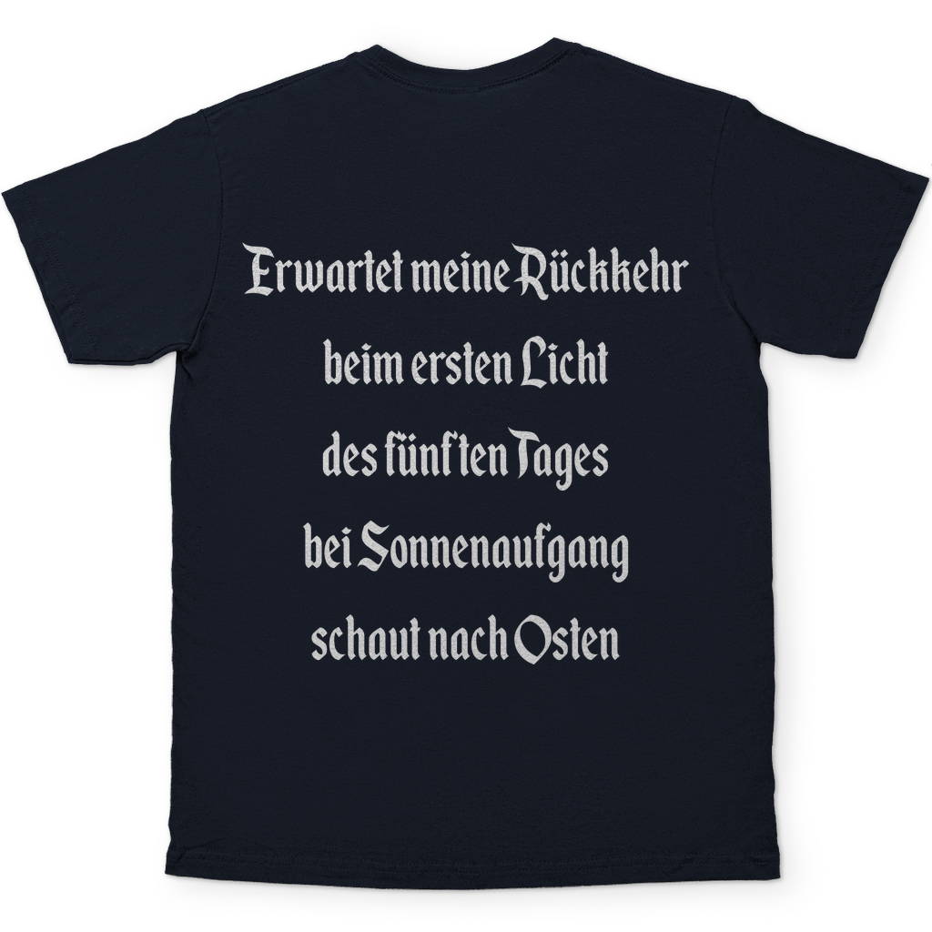 Ich gehe jetzt Bier trinken Herren Shirt in Navy Blau hinten