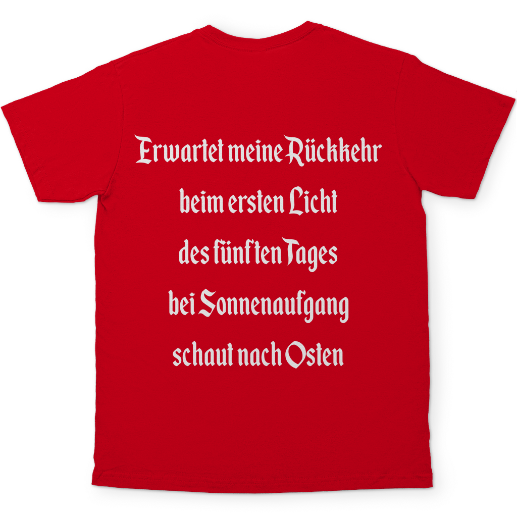 Ich gehe jetzt Bier trinken Herren Shirt in Rot hinten