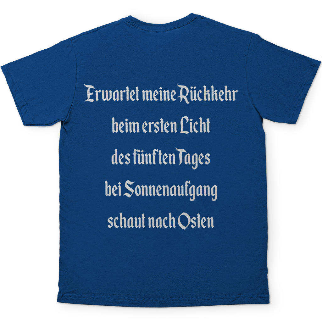 Ich gehe jetzt Bier trinken Herren Shirt in Royal Blau hinten