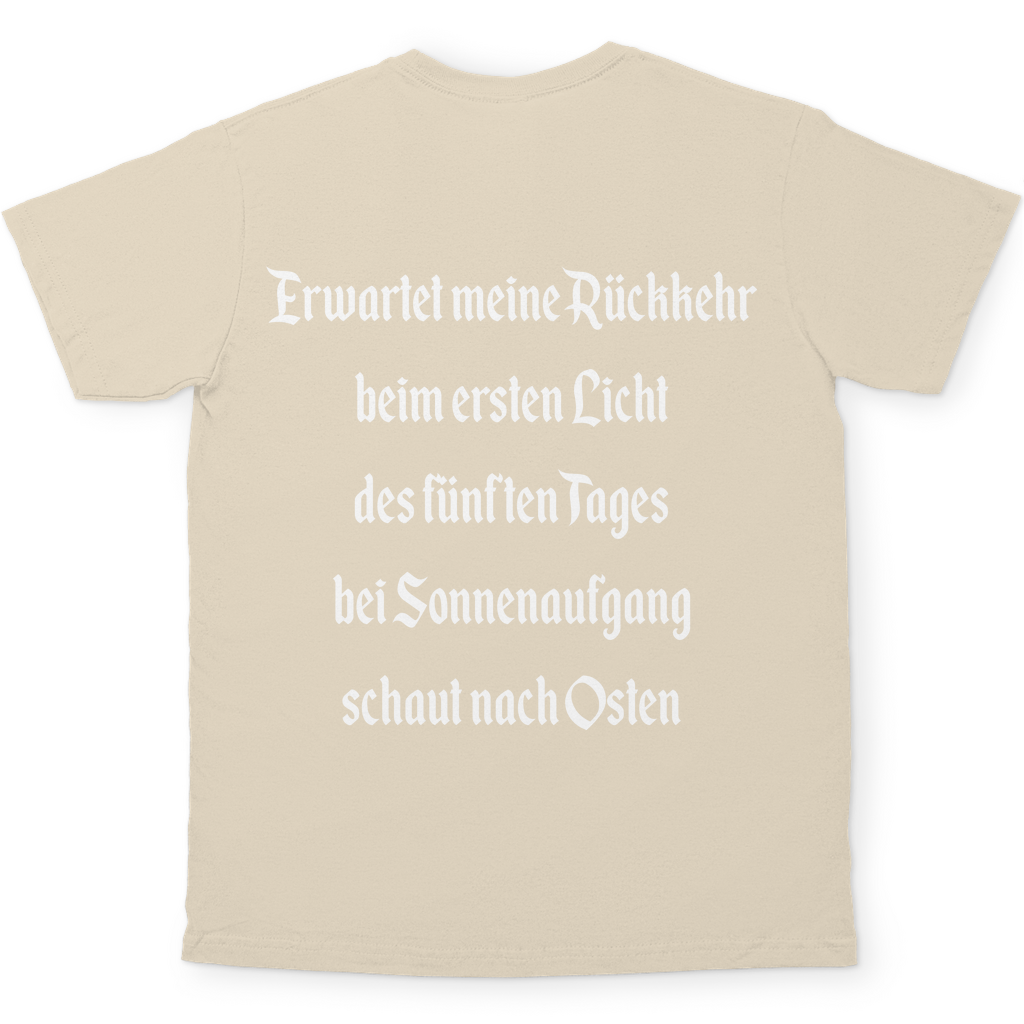 Ich gehe jetzt Bier trinken Herren Shirt in Sand hinten