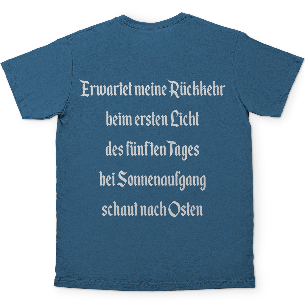 Ich gehe jetzt Bier trinken Herren Shirt in Stein Blau hinten