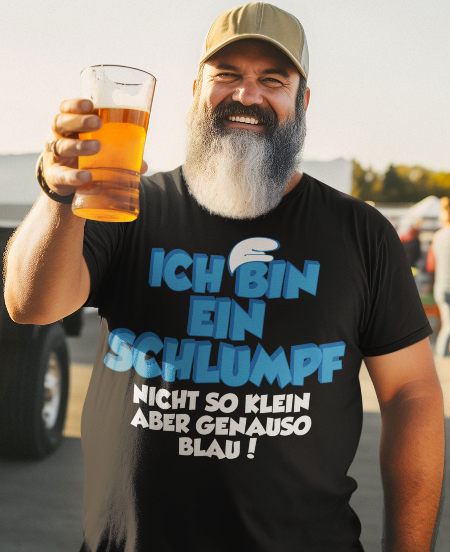 Ich bin ein Schlumpf nicht so klein aber genau so blau - Herren Premium Bio T-Shirt