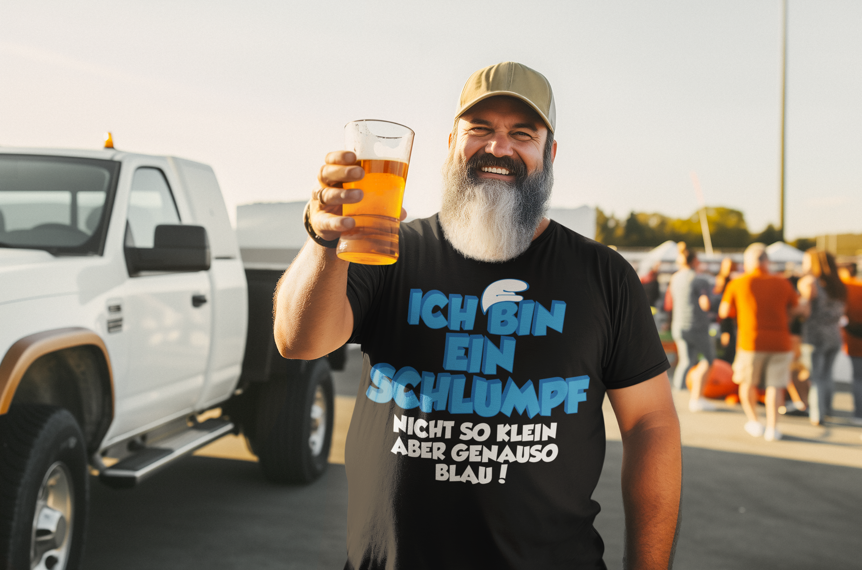 Ich bin ein Schlumpf nicht so klein aber genauso blau - Herren Shirt