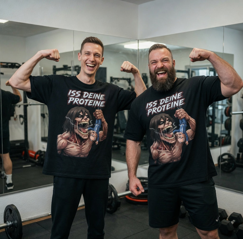 Iss deine Proteine Attack on Titan Merz - Jack and Jones Oversize T-Shirt