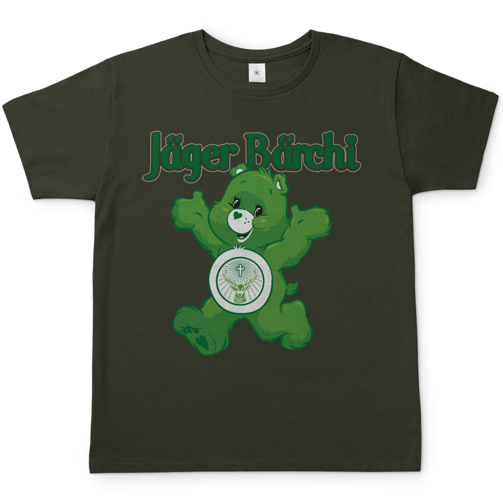 Jäger Bärchi Glücksbärchi Herren Shirt in Khaki