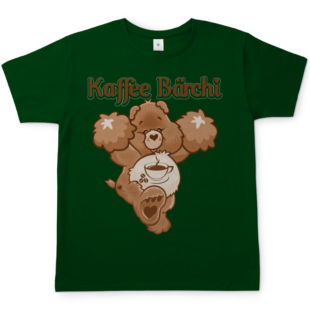 Kaffee Glücksbärchi Herren Shirt in bottle grün