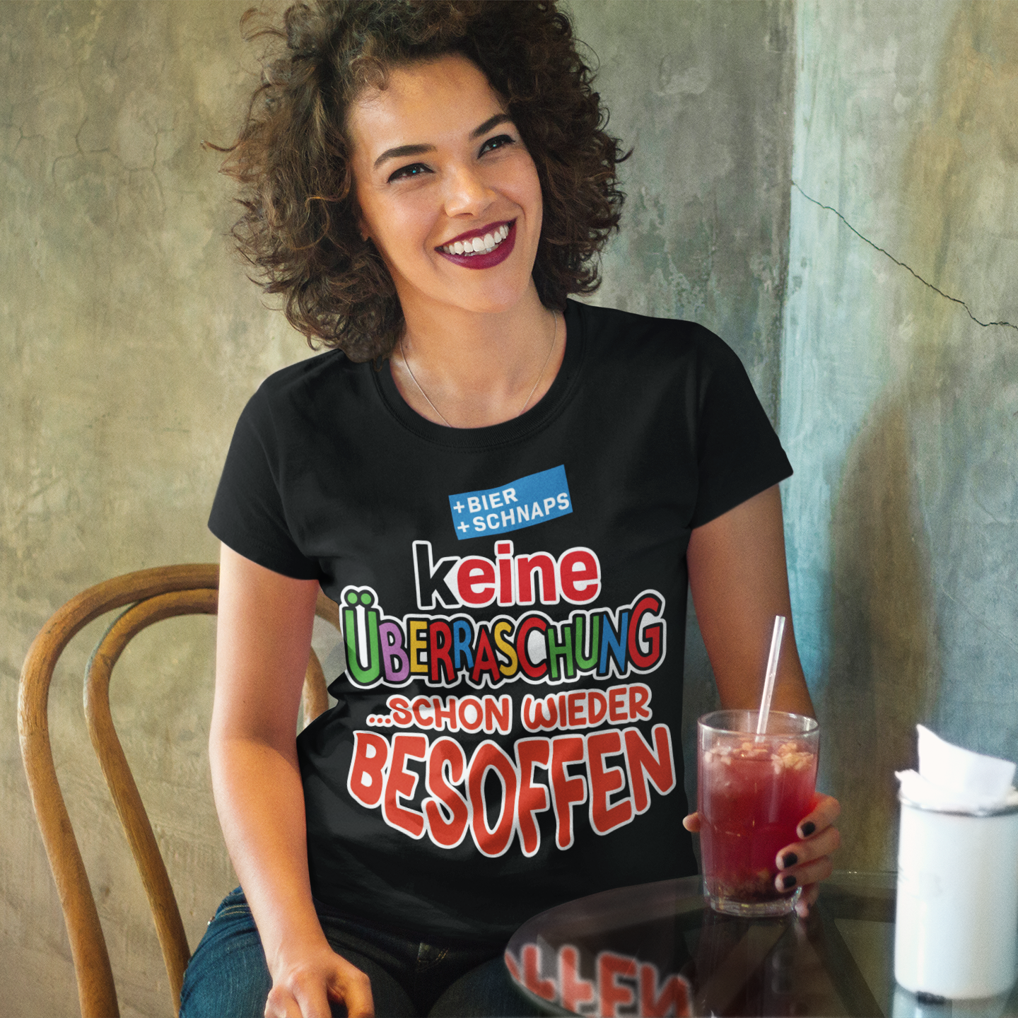 Keine Überraschung - schon wieder besoffen - Damenshirt