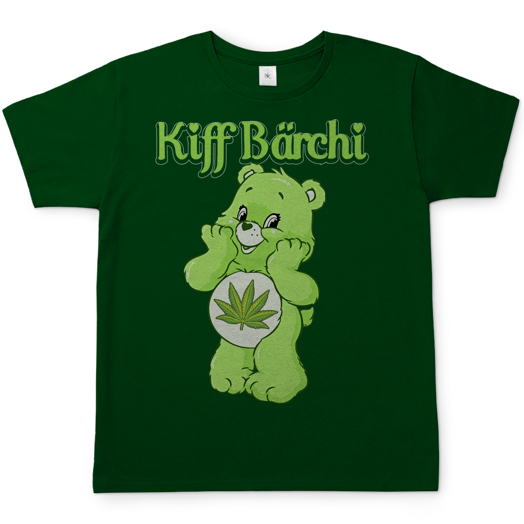 Kiff Bärchi Glücksbärchi Herren Shirt in Bottle Grün